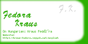 fedora kraus business card